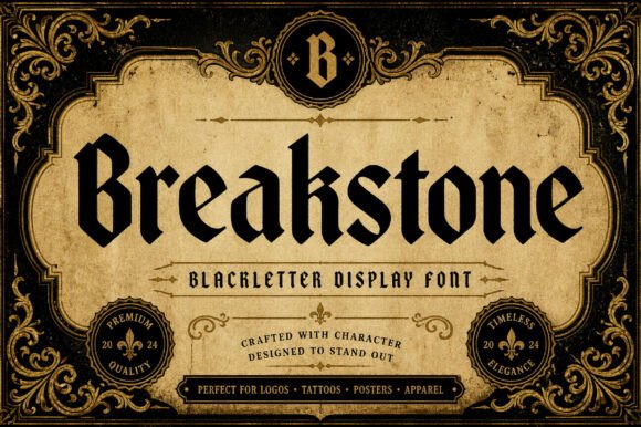 Breakstone: A Gothic Display Typeface for Editorial Design