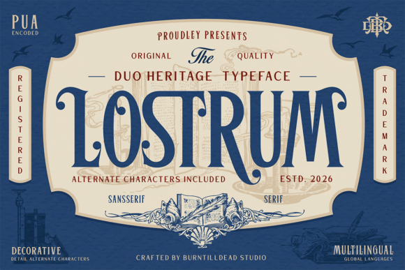 Lostrum: The Premium Display Typeface for Authentic Brand Identity