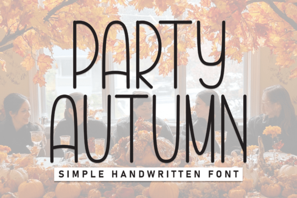 Party Autumn: A Playful Display Font for Warm Brand Identities